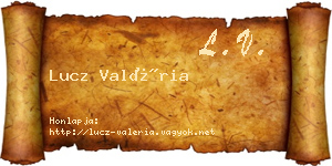 Lucz Valéria névjegykártya