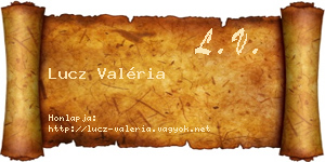 Lucz Valéria névjegykártya