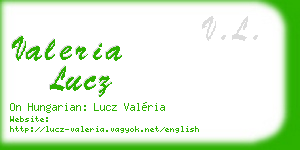 valeria lucz business card